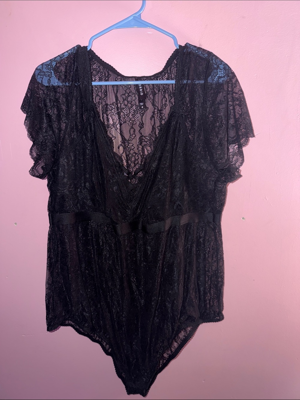 Torrid Black Lace Chemise Bodysuit
